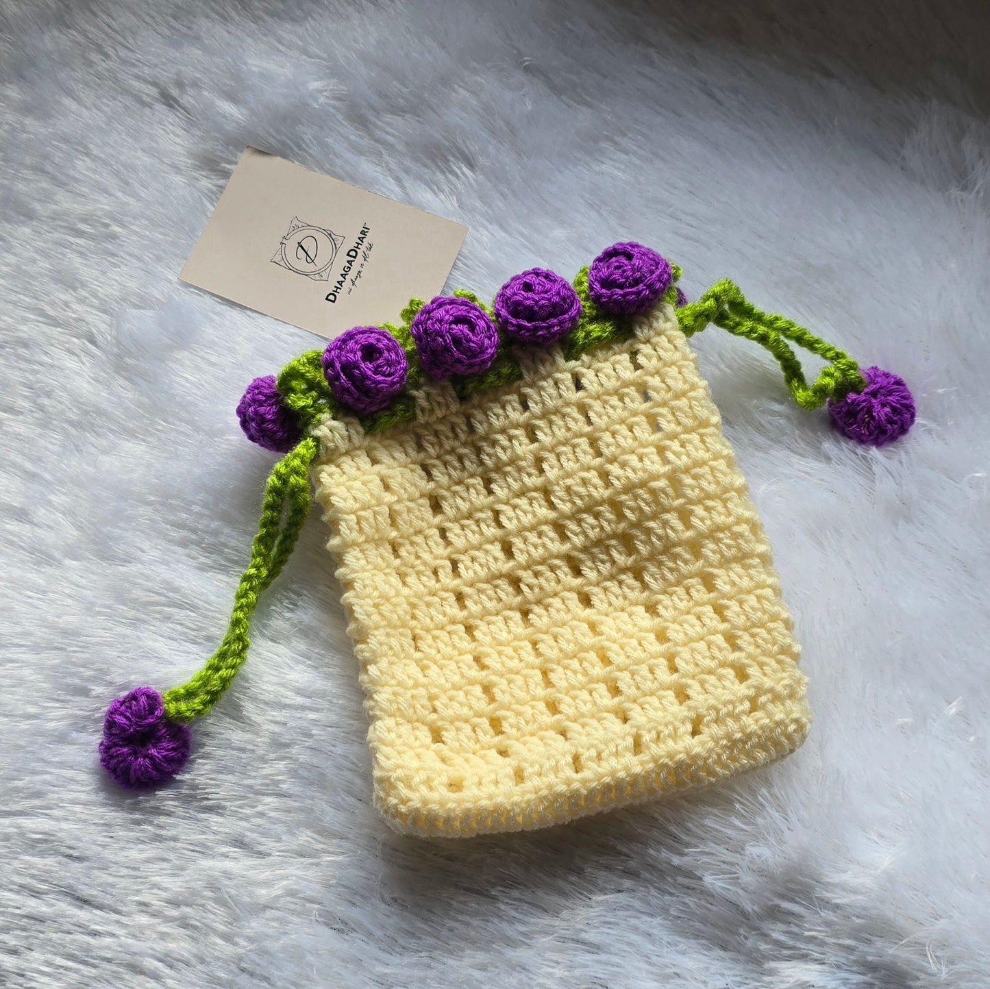 Handmade Crochet Potli Bag – Customizable