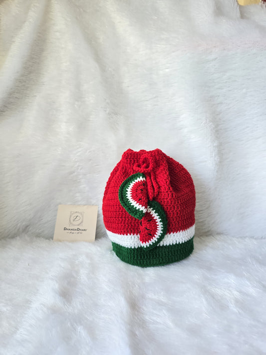 🍉 Sweet Summer Vibes: Hand-Crocheted Watermelon Sling Potli