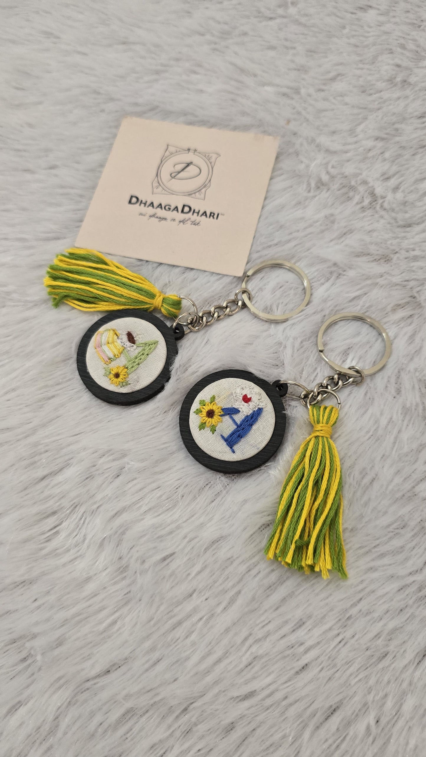 Personalized Mini Embroidery Hoop Keychains | The Perfect Handmade Gift