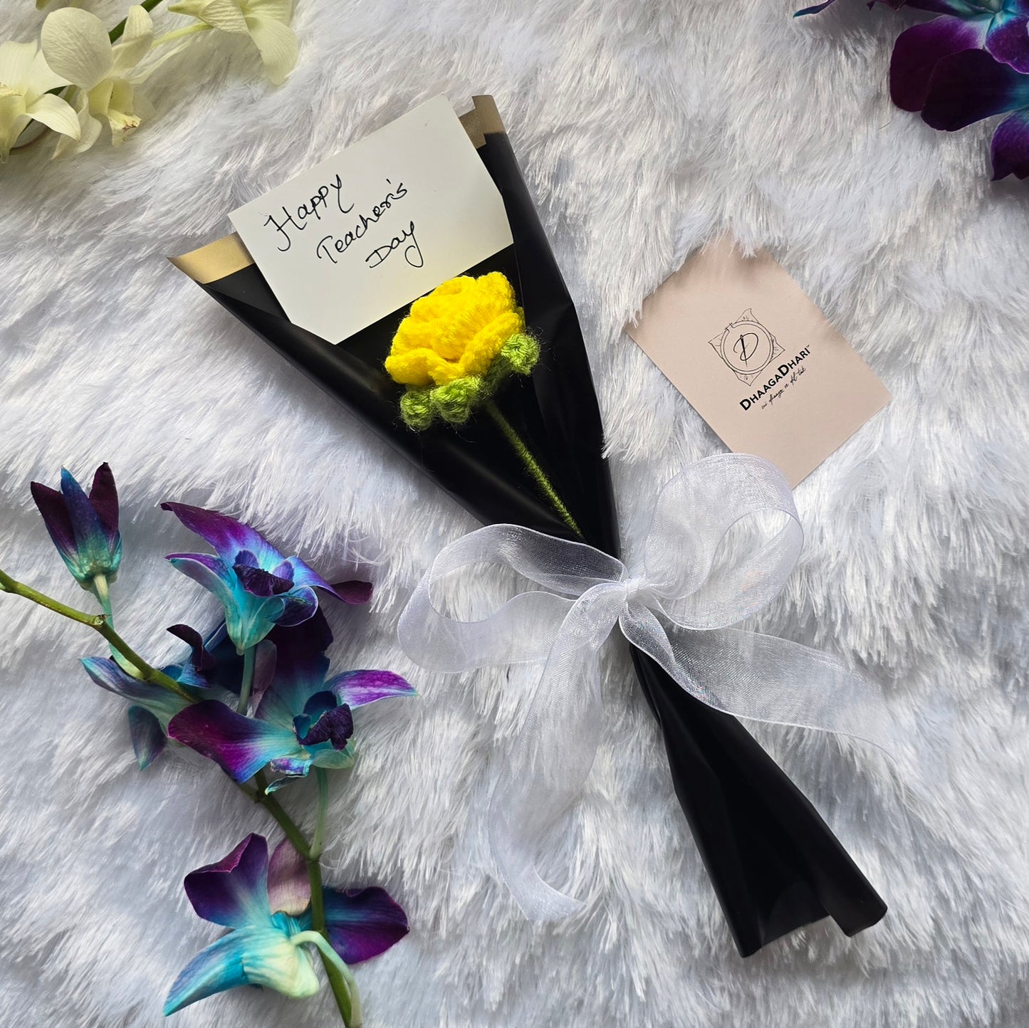 Handmade Single Flower Bouquet – Teachers’ Day Special