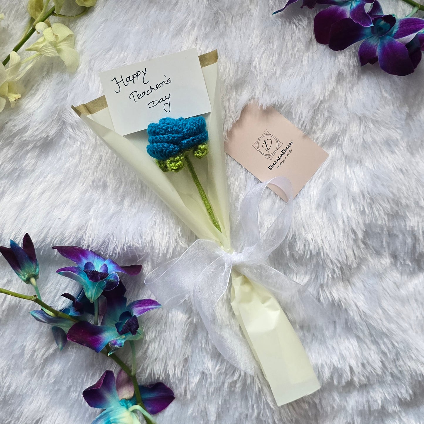 Handmade Single Flower Bouquet – Teachers’ Day Special