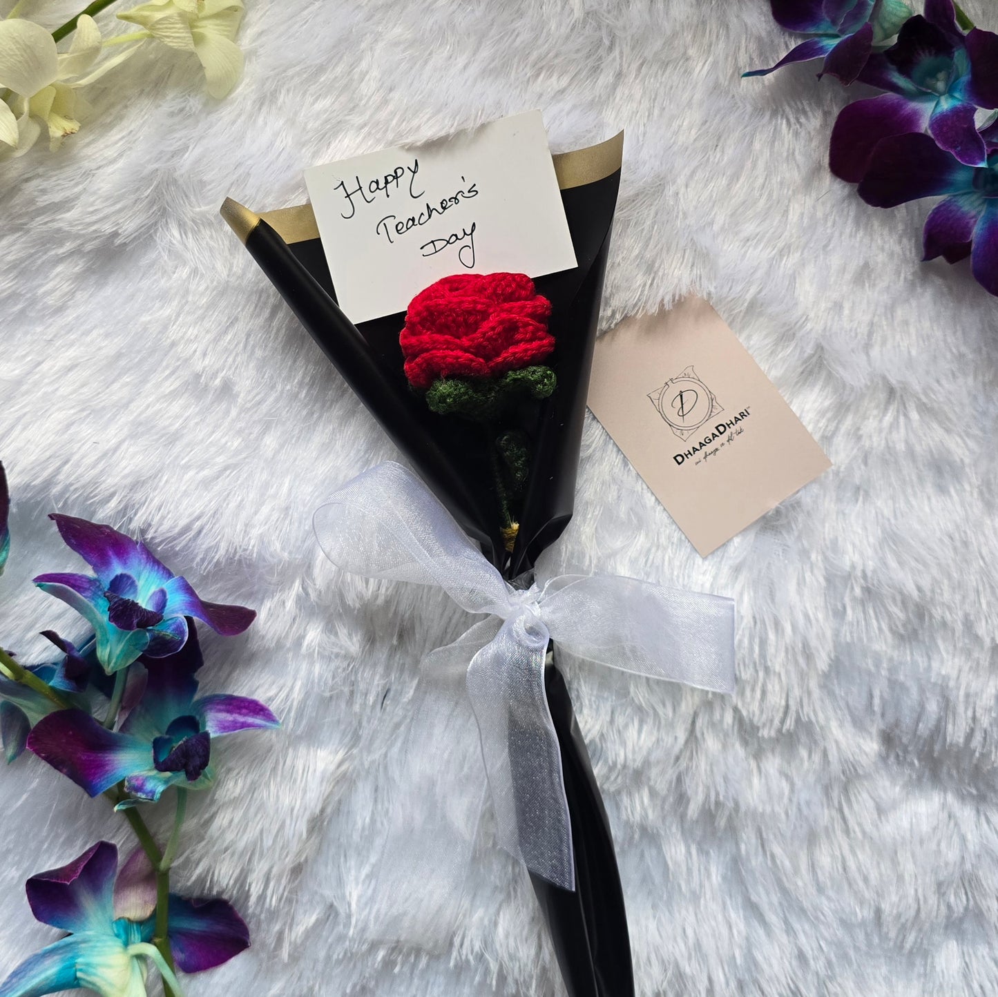 Handmade Single Flower Bouquet – Teachers’ Day Special
