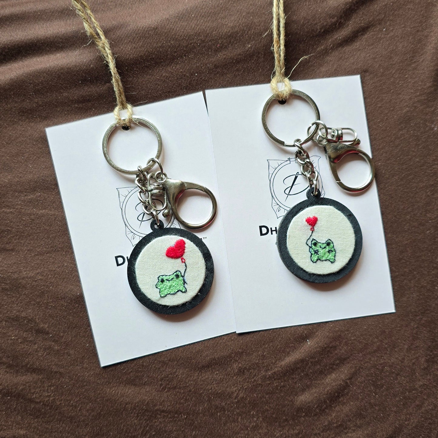 Embroidered Couple Keychains
