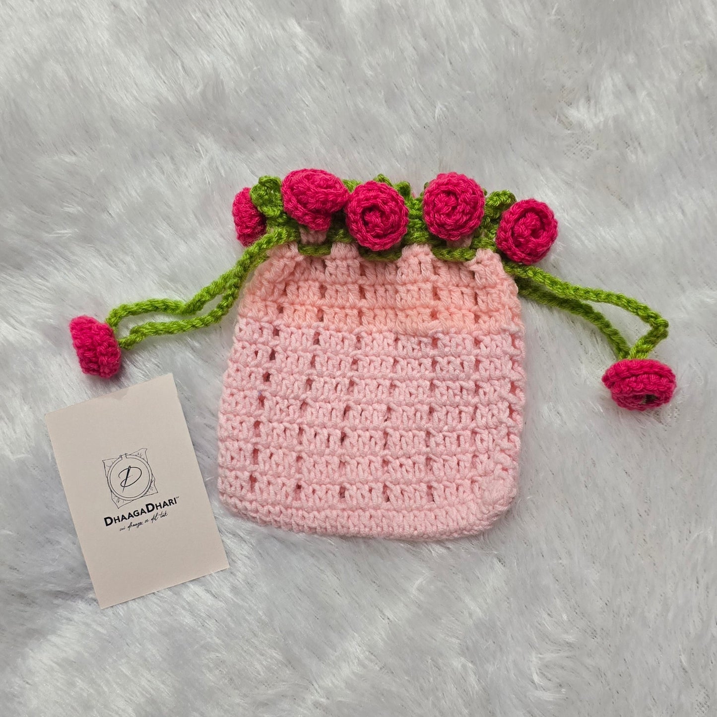 Handmade Crochet Potli Bag – Customizable