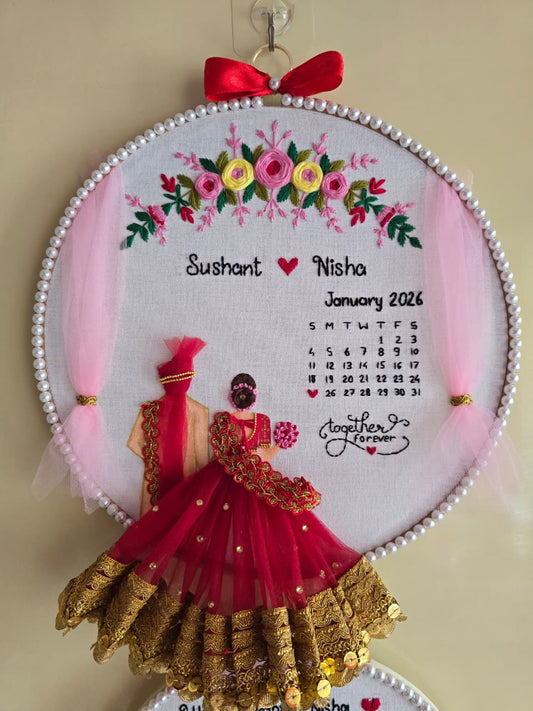 Double Layered Embroidery Wedding Hoop