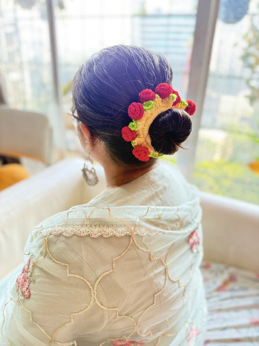 Rose Garden Floral Scrunchie