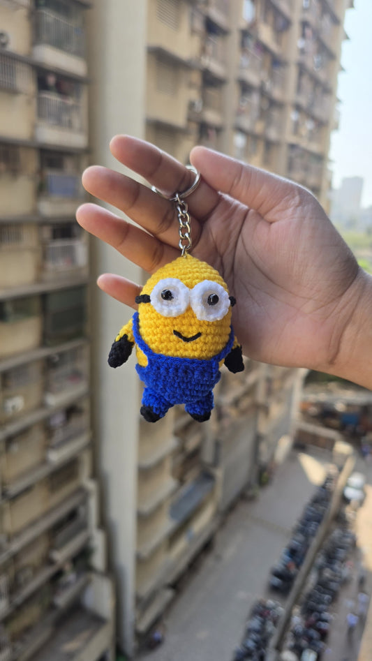 Crochet Minion Keychain