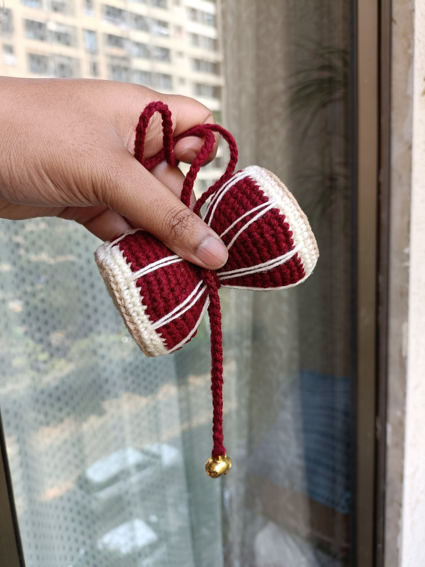 Crochet Damru Car Hanging