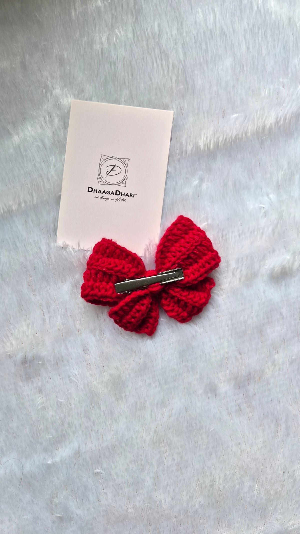 Crochet Bow Clip
