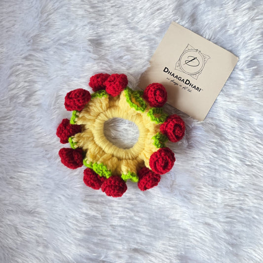 Rose Garden Floral Scrunchie