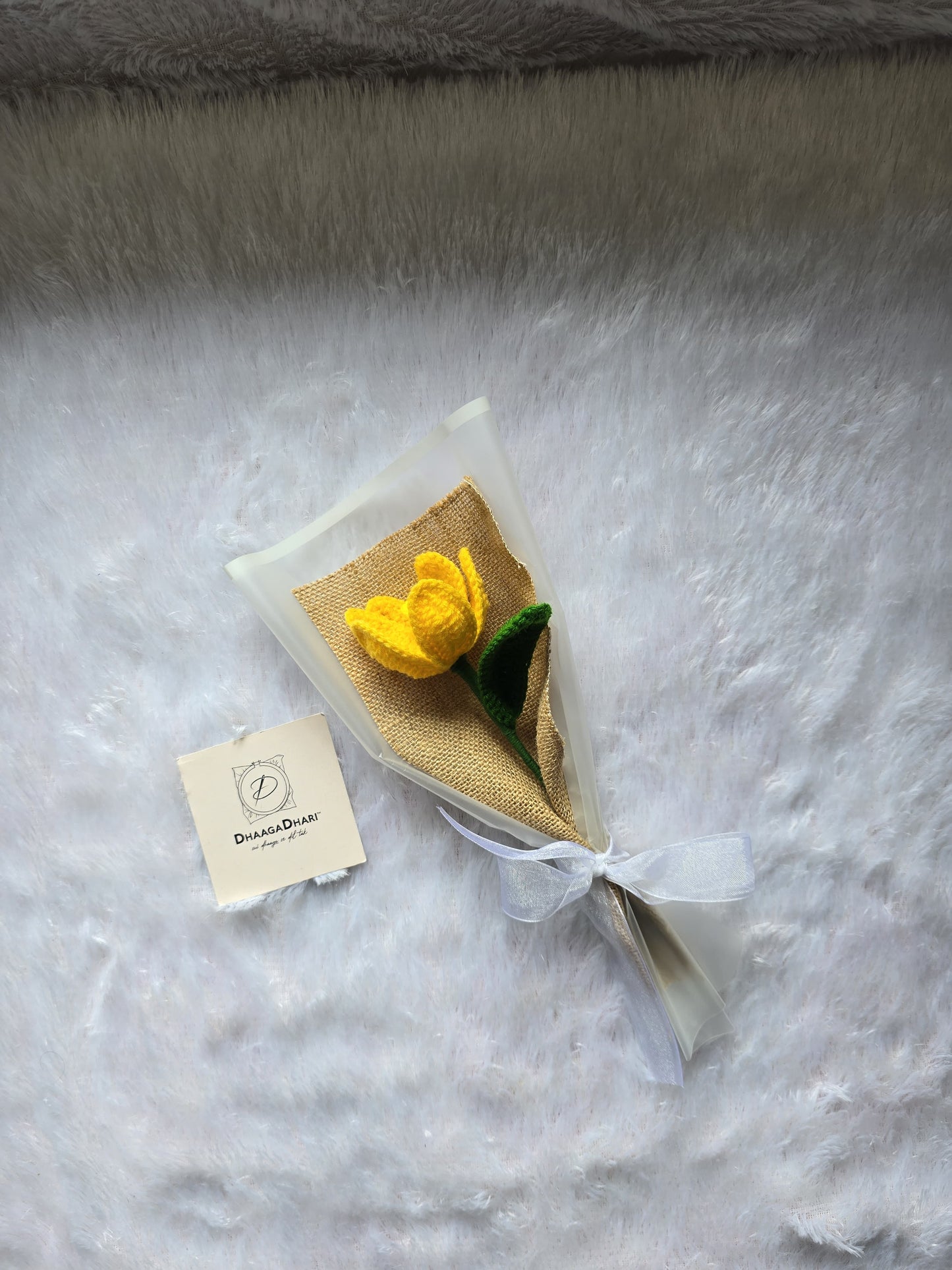 Everlasting Hand-Crocheted Single Tulip Bouquet