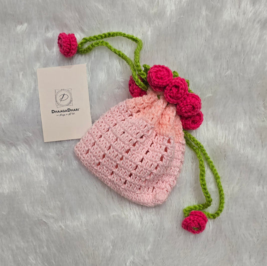 Handmade Crochet Potli Bag – Customizable
