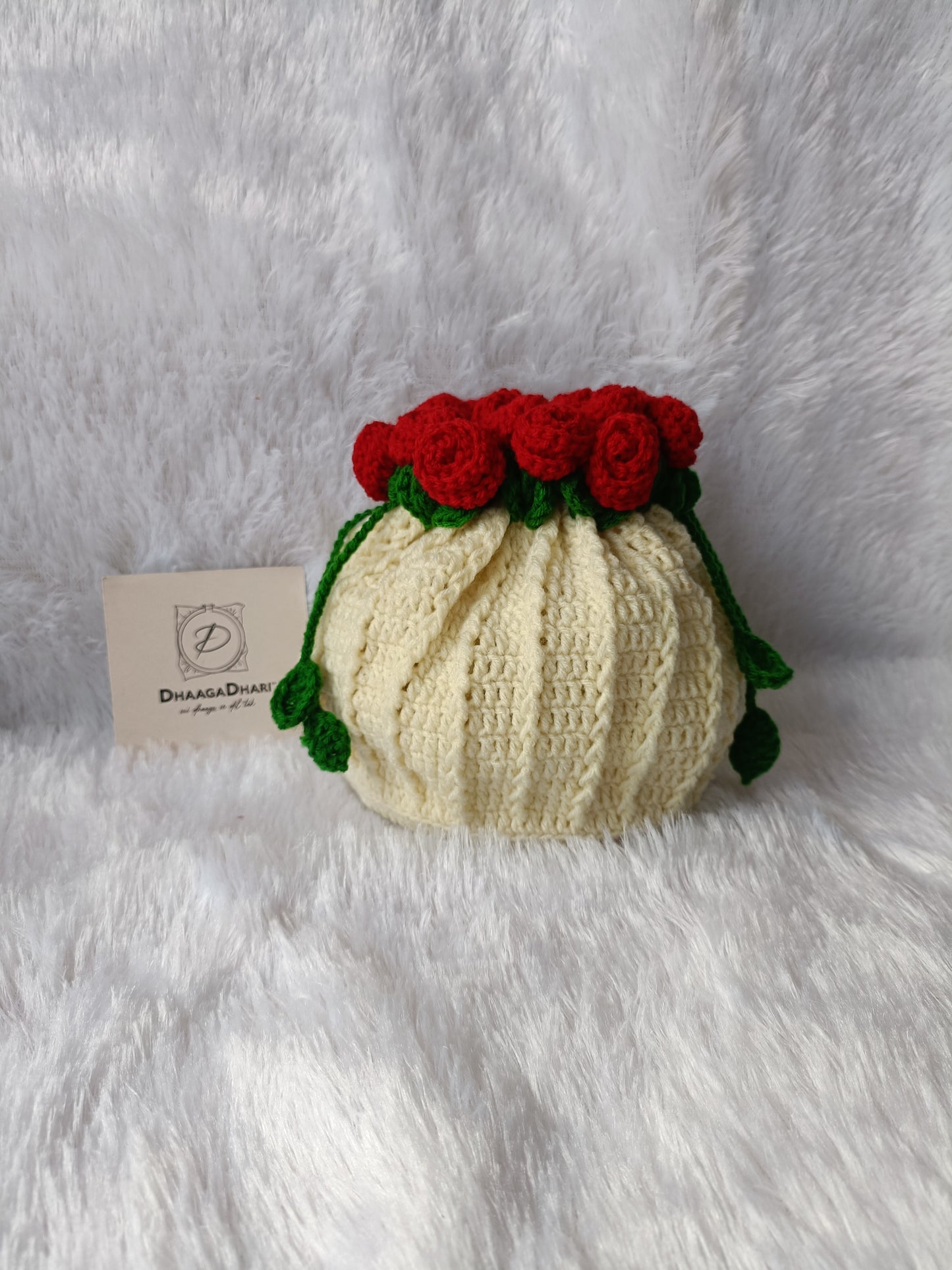 The 'Rose Garden' Crochet Potli