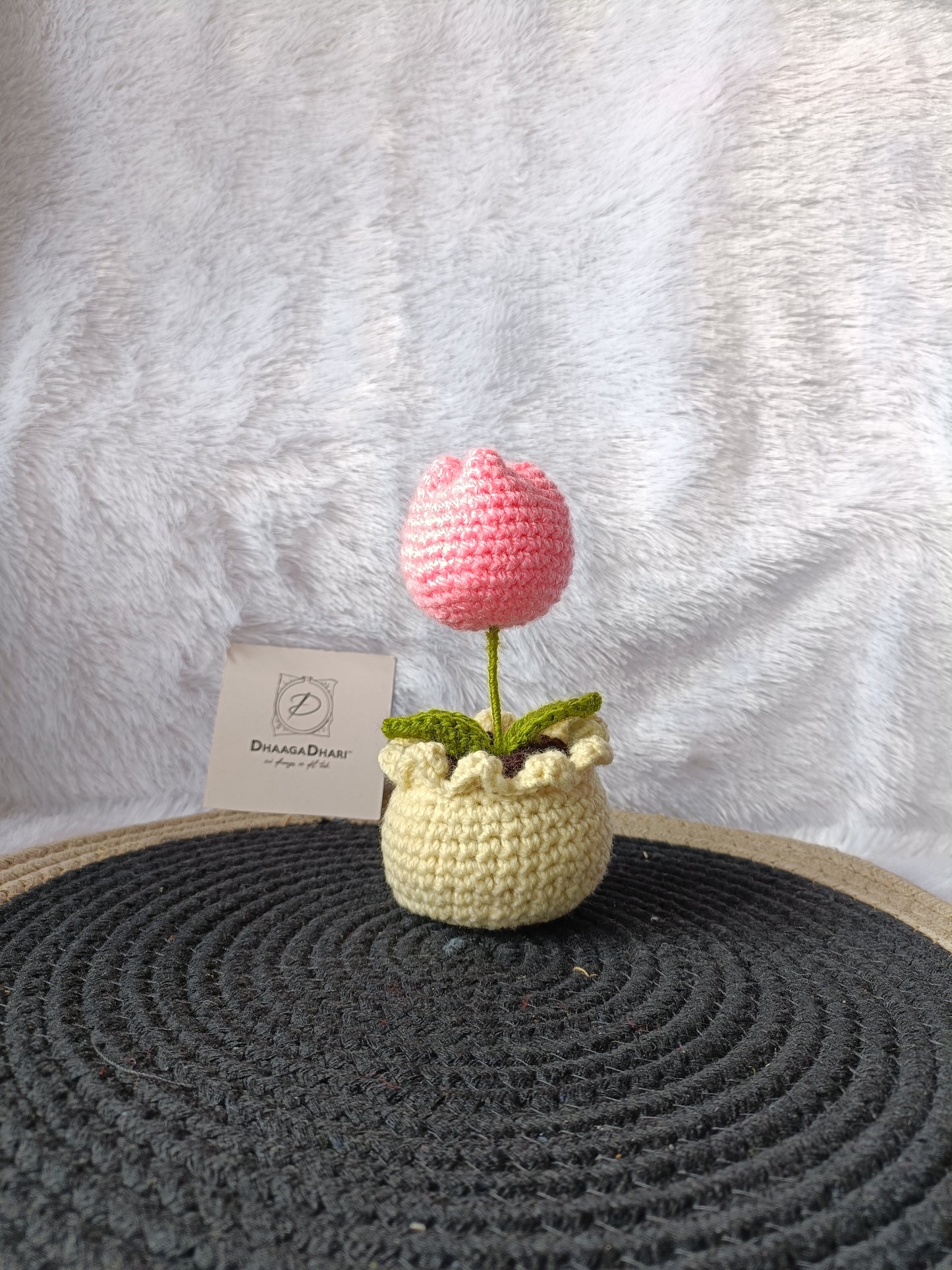 Hand-Crocheted "Forever Bloom" Tulip Pot (5 Inches)