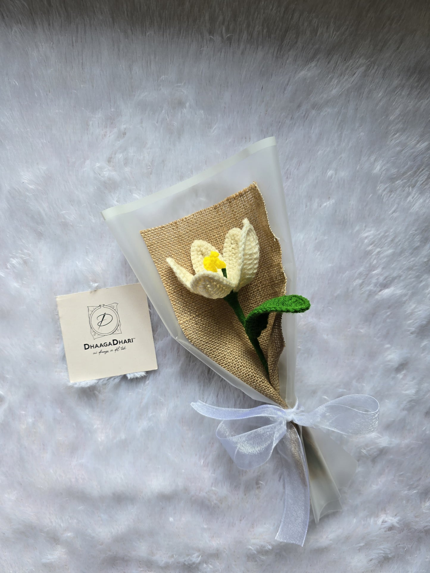 Everlasting Hand-Crocheted Single Tulip Bouquet