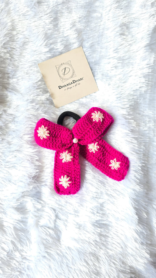 Handmade Crochet Hair Bow Tie