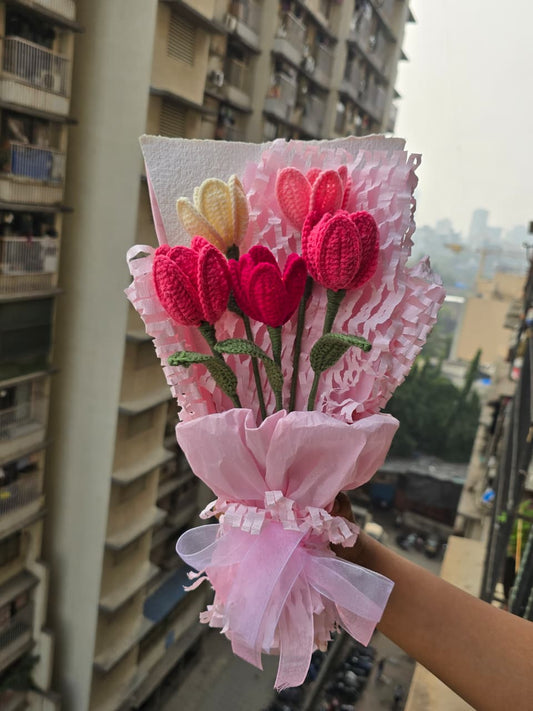 Crochet Tulip Bouquet