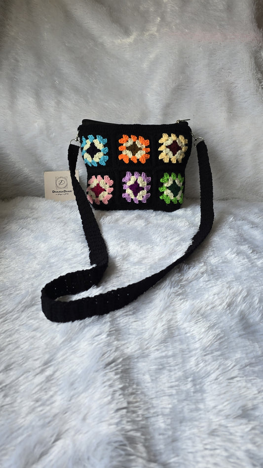 Handmade crochet sling bag